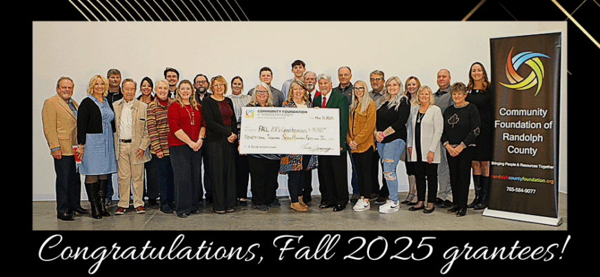 Group photo of Community Foundation of Randolph County's Fall 2025 grantees.
